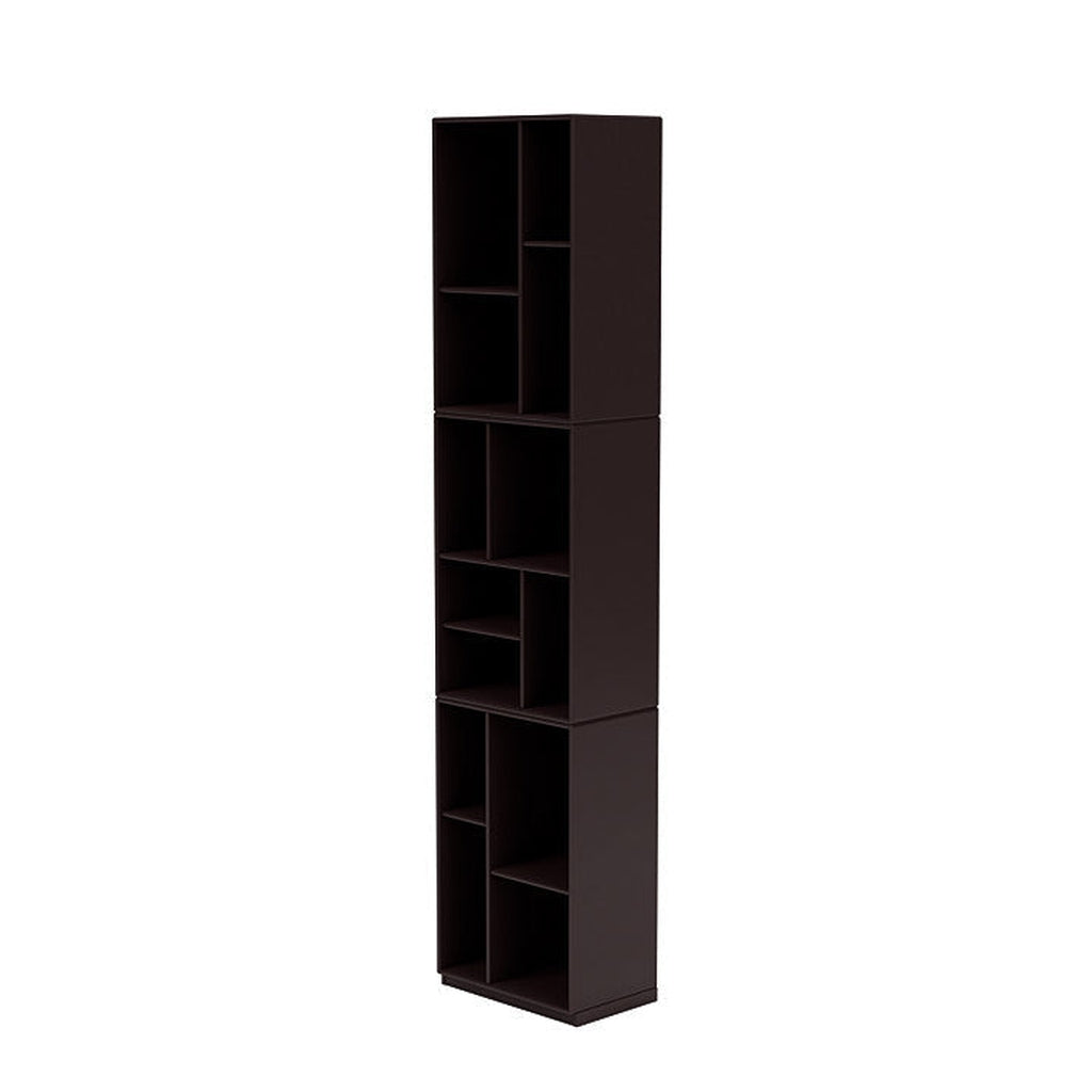 Montana Loom High Bookcase With 3 Cm Plinth, Balsamic Brown