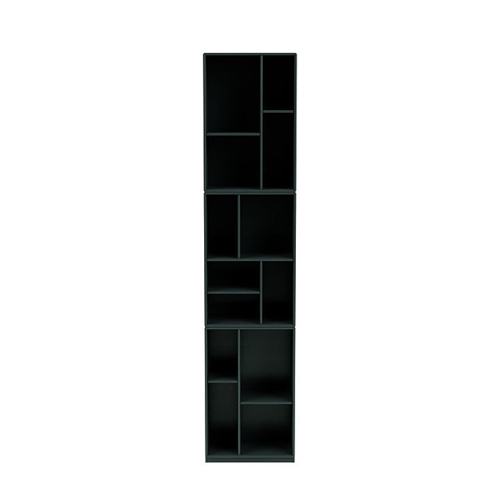 Montana Loom High Bookcase With 3 Cm Plinth, Black Jade