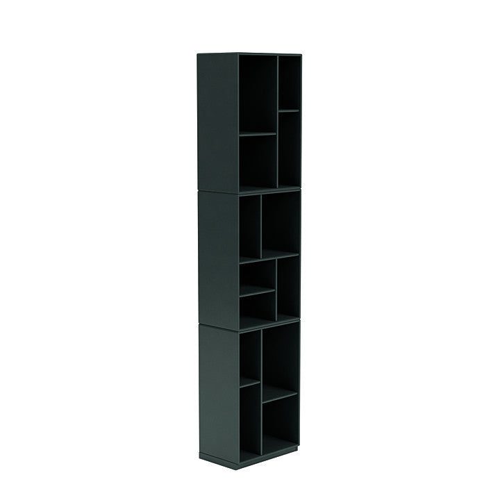 Montana Loom High Bookcase With 3 Cm Plinth, Black Jade