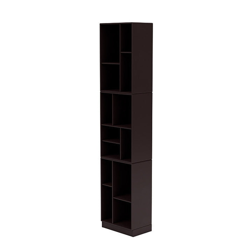 Montana Loom High Bookcase With 7 Cm Plinth, Balsamic Brown