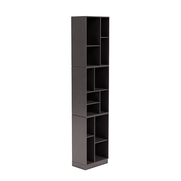 Montana Loom High Bookcase With 7 Cm Plinth, Coffee Brown