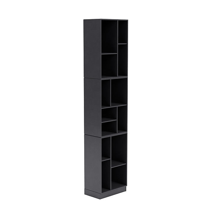 Montana Loom High Bookcase With 7 Cm Plinth, Carbon Black