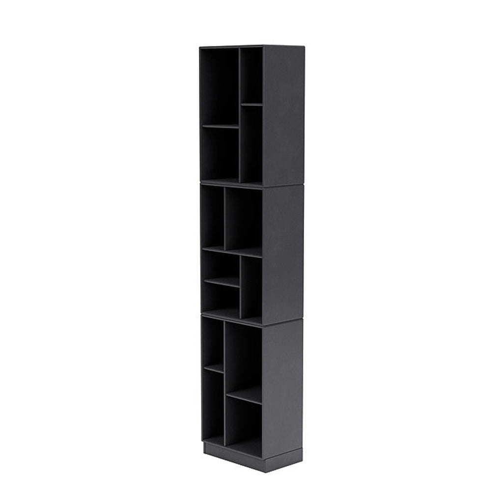 Montana Loom High Bookcase With 7 Cm Plinth, Carbon Black