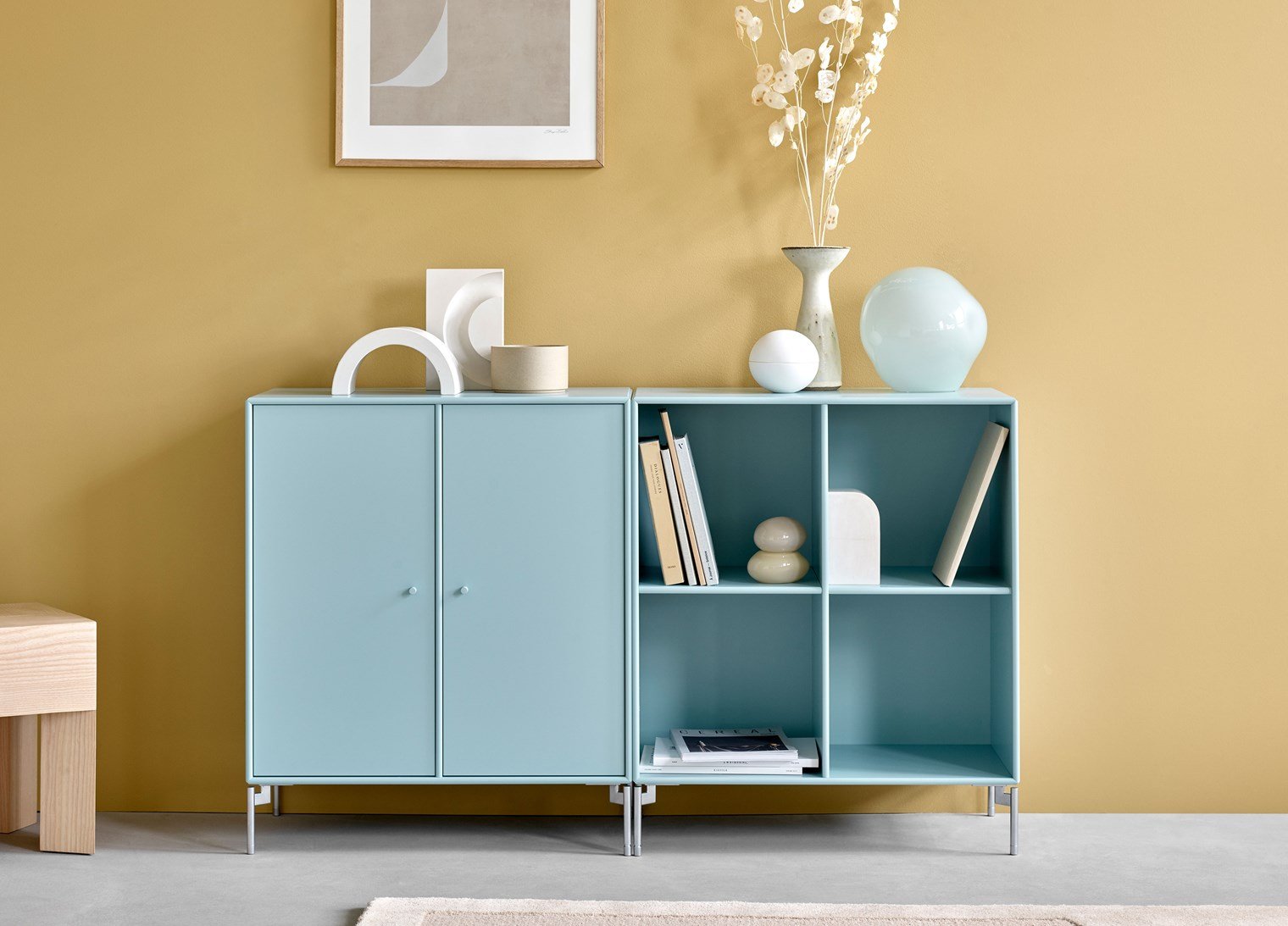 Montana Pair Classic Sideboard With 3 Cm Plinth, Beetroot Red