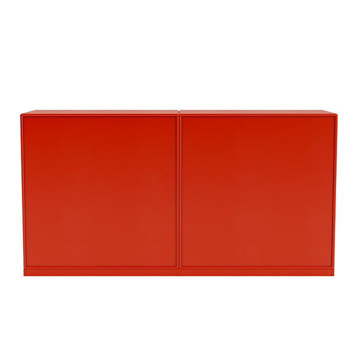 Montana Pair Classic Sideboard With 3 Cm Plinth, Rosehip Red