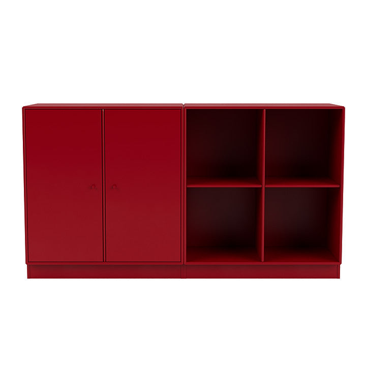 Montana Pair Classic Sideboard With 7 Cm Plinth, Beetroot Red