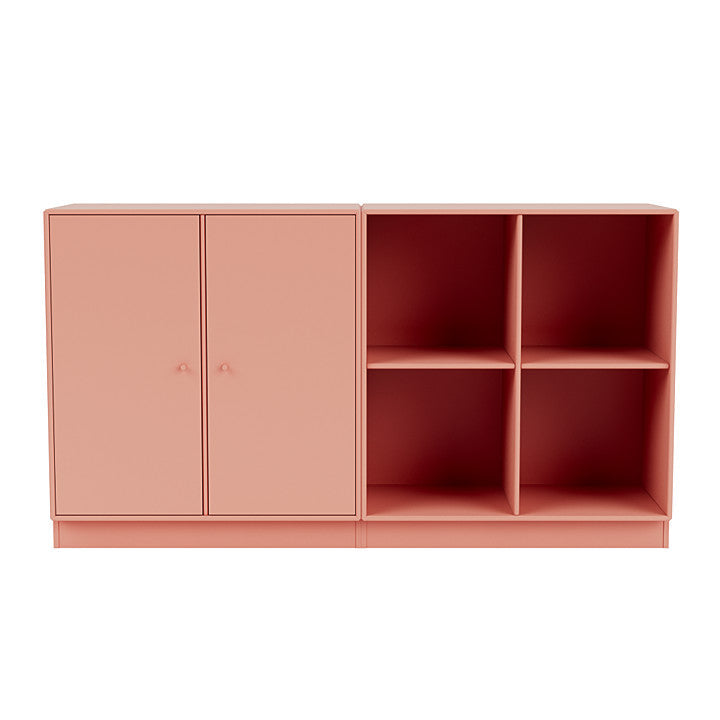 Montana Pair Classic Sideboard With 7 Cm Plinth, Rhubarb Red