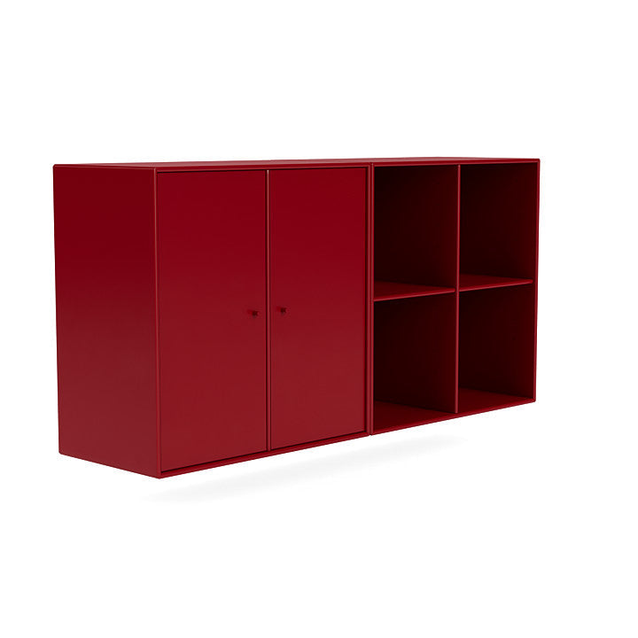 Montana Pair Classic Sideboard With Suspension Rail, Beetroot Red