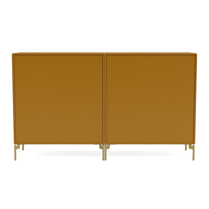 Montana Pair Classic Sideboard With Legs, Amber/Brass