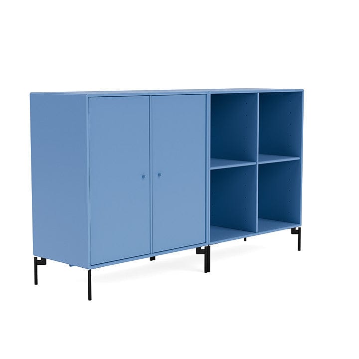 Montana Pair Classic Sideboard With Legs, Azure Blue/Black