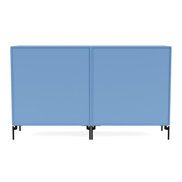 Montana Pair Classic Sideboard With Legs, Azure Blue/Black