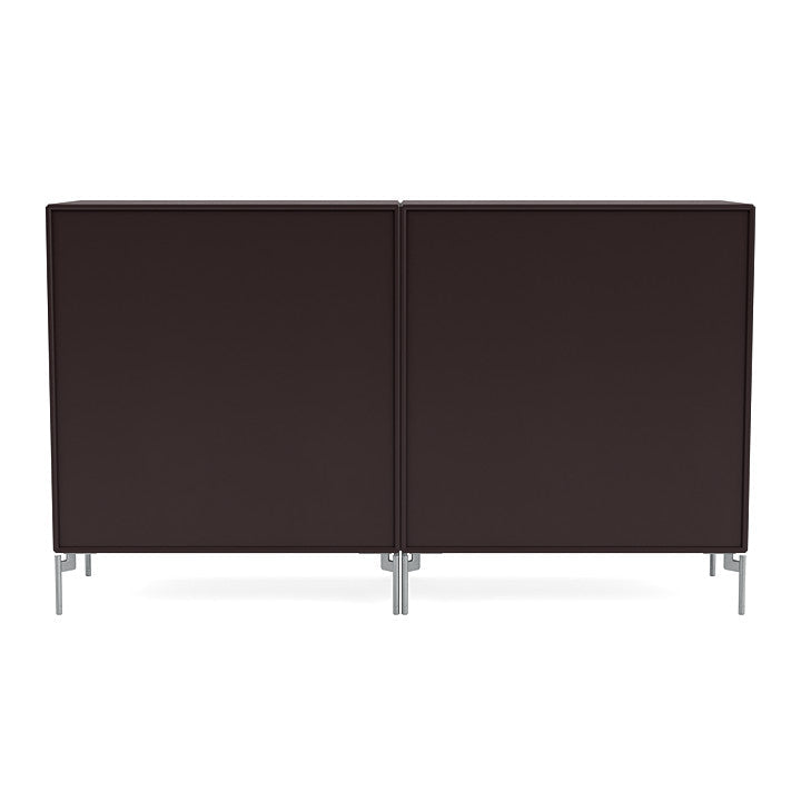 Montana Pair Classic Sideboard With Legs, Balsamic/Matt Chrome