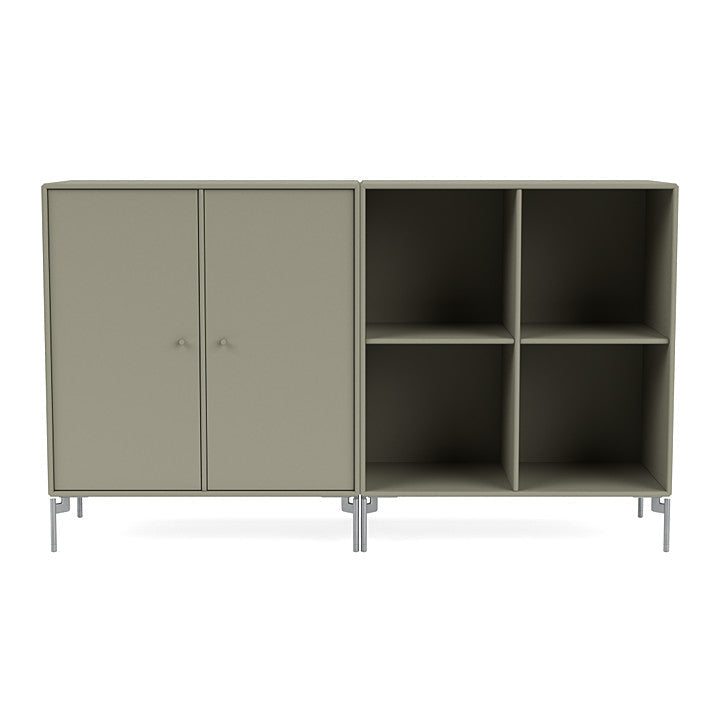 Montana Pair Classic Sideboard With Legs, Fennel/Matt Chrome