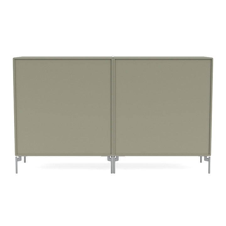 Montana Pair Classic Sideboard With Legs, Fennel/Matt Chrome