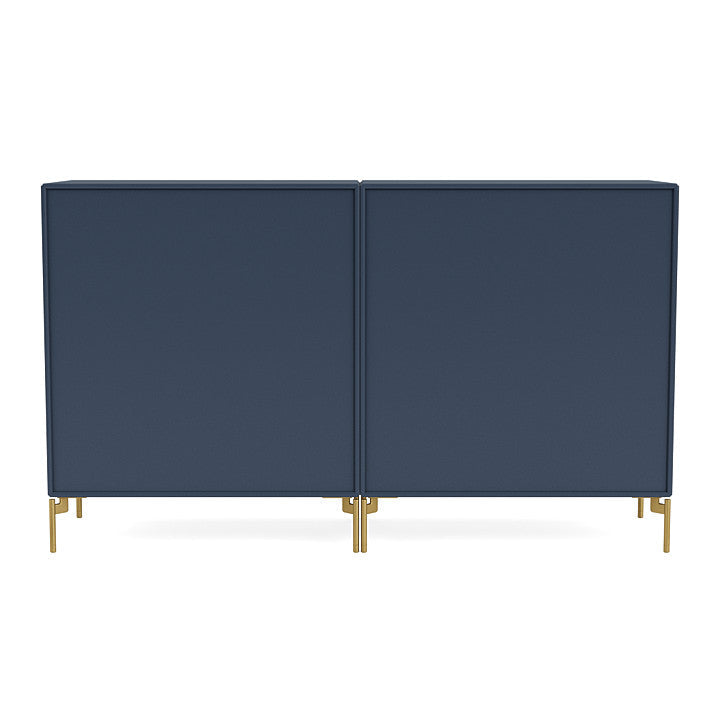 Montana Pair Classic Sideboard With Legs, Juniper/Brass