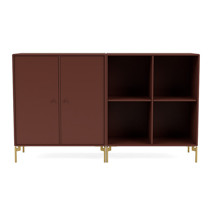 Montana Pair Classic Sideboard With Legs, Masala/Brass