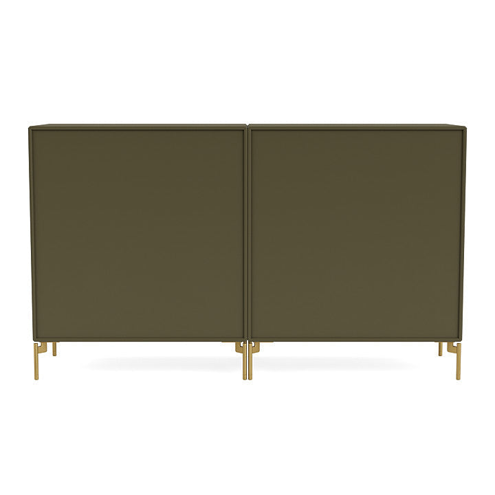 Montana Pair Classic Sideboard With Legs, Oregano/Brass