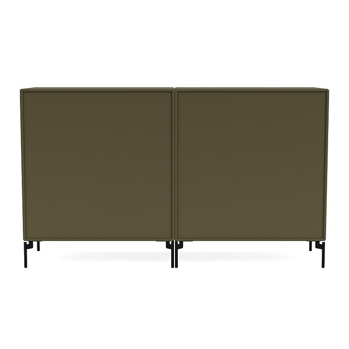 Montana Pair Classic Sideboard With Legs, Oregano/Black