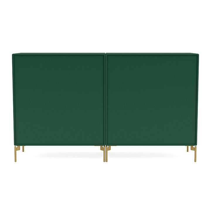 Montana Pair Classic Sideboard With Legs, Pine/Brass