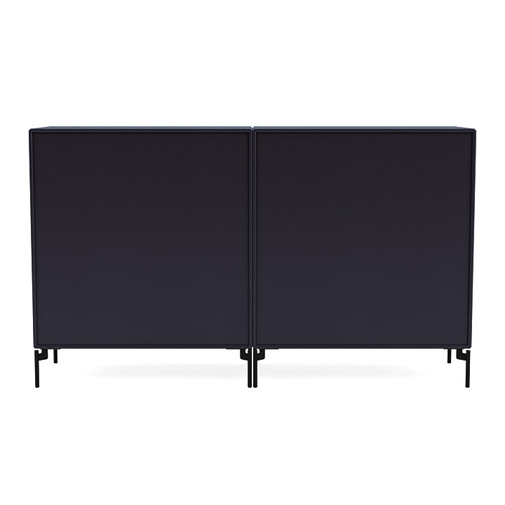 Montana Pair Classic Sideboard With Legs, Shadow/Black