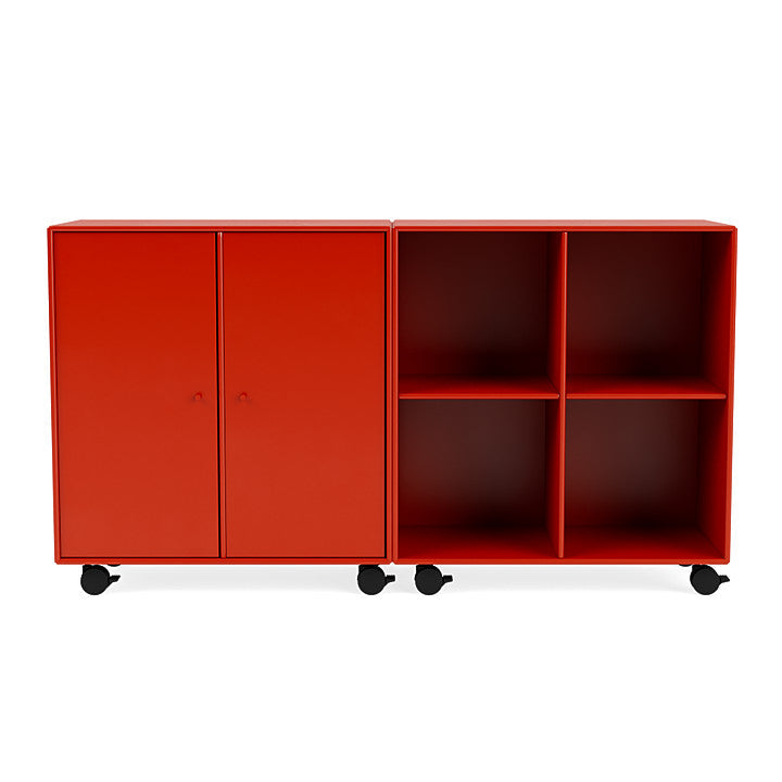 Montana Pair Classic Sideboard With Castors, Rosehip Red