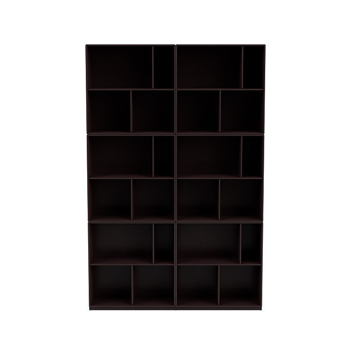 Montana Read Spacious Bookshelf With 3 Cm Plinth, Balsamic Brown