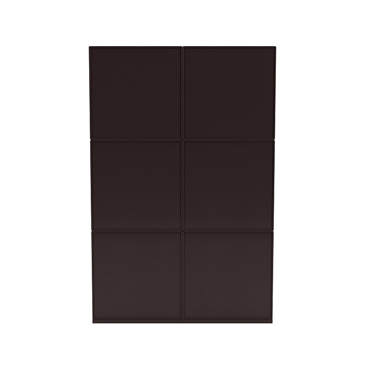 Montana Read Spacious Bookshelf With 3 Cm Plinth, Balsamic Brown