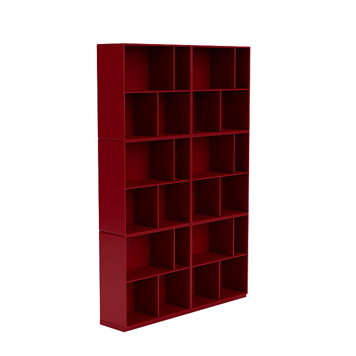 Montana Read Spacious Bookshelf With 3 Cm Plinth, Beetroot Red