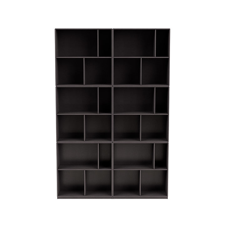 Montana Read Spacious Bookshelf With 3 Cm Plinth, Coffee Brown