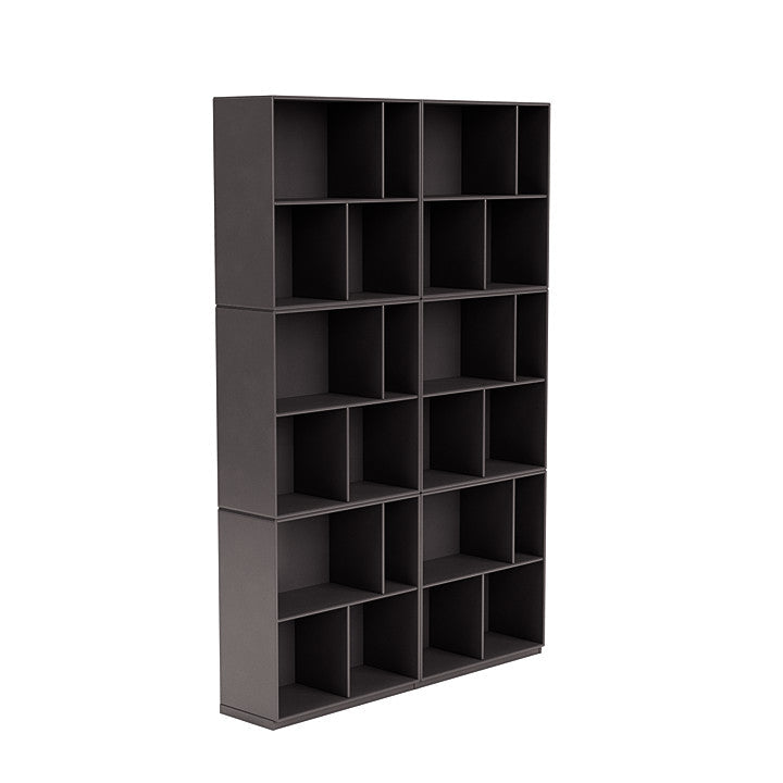 Montana Read Spacious Bookshelf With 3 Cm Plinth, Coffee Brown