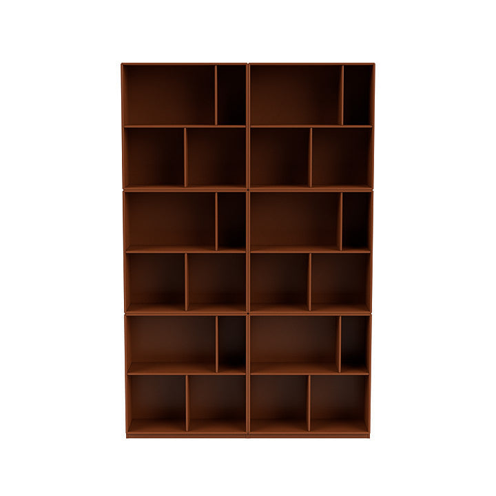 Montana Read Spacious Bookshelf With 3 Cm Plinth, Hazelnut Brown