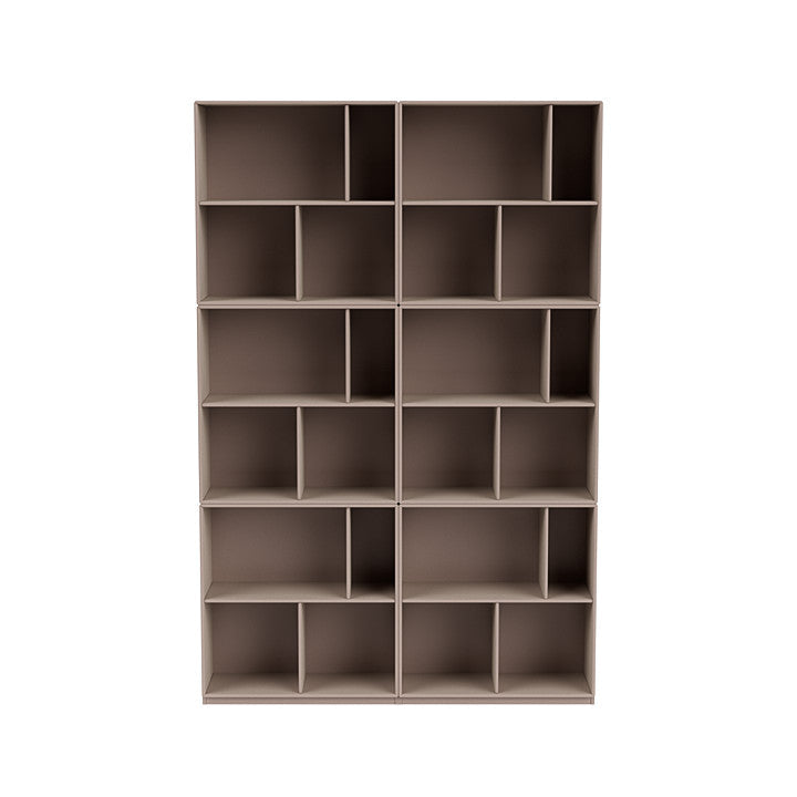 Montana Read Spacious Bookshelf With 3 Cm Plinth, Mushroom Brown