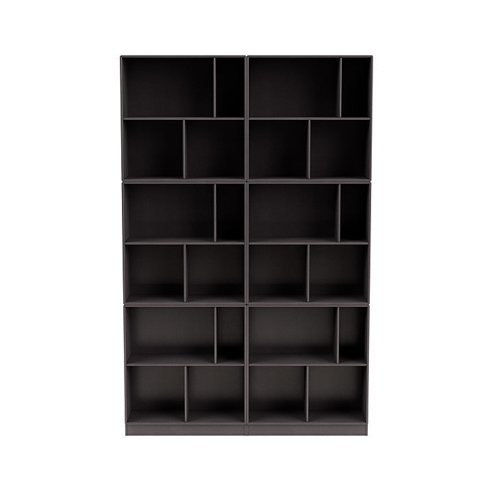 Montana Read Spacious Bookshelf With 7 Cm Plinth, Coffee Brown