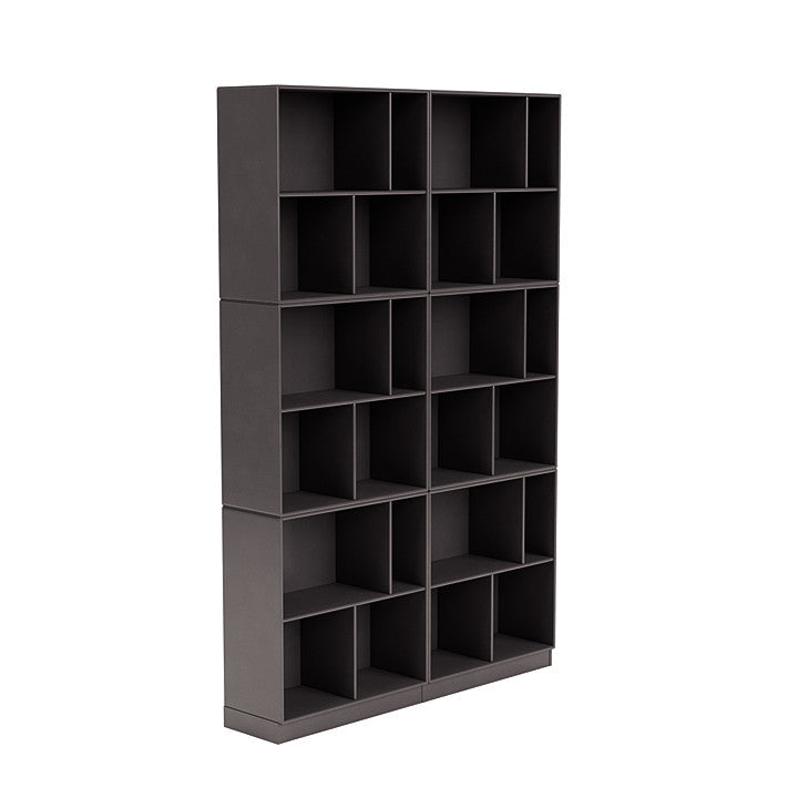 Montana Read Spacious Bookshelf With 7 Cm Plinth, Coffee Brown