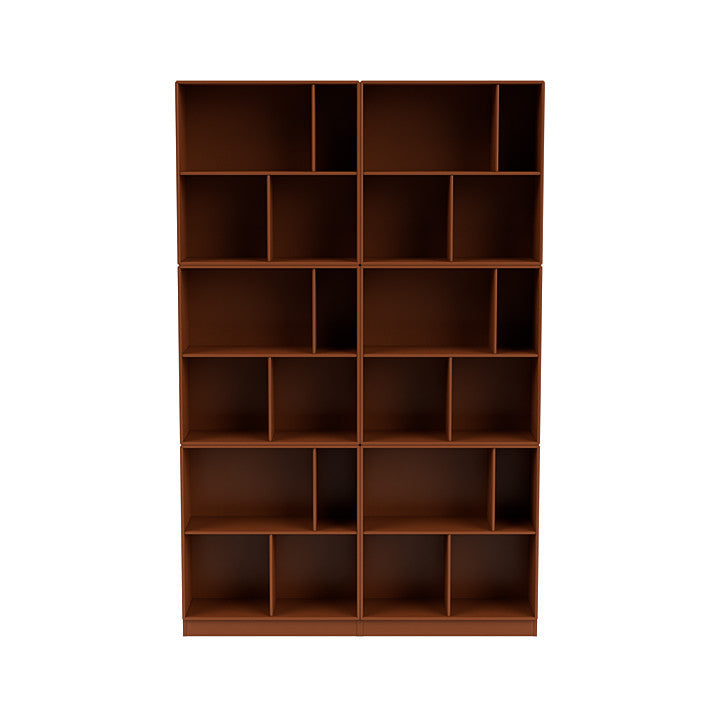 Montana Read Spacious Bookshelf With 7 Cm Plinth, Hazelnut Brown