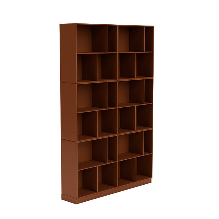 Montana Read Spacious Bookshelf With 7 Cm Plinth, Hazelnut Brown