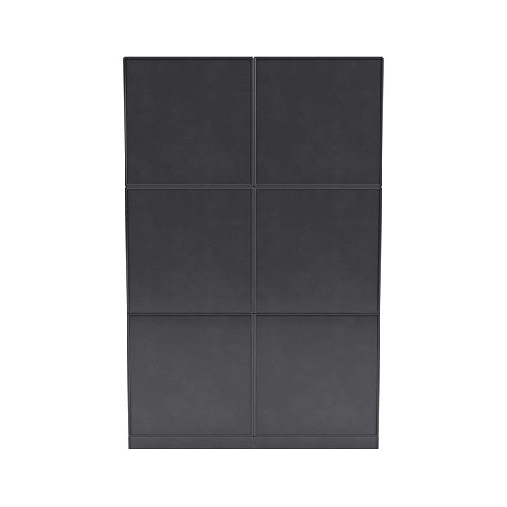 Montana Read Spacious Bookshelf With 7 Cm Plinth, Carbon Black