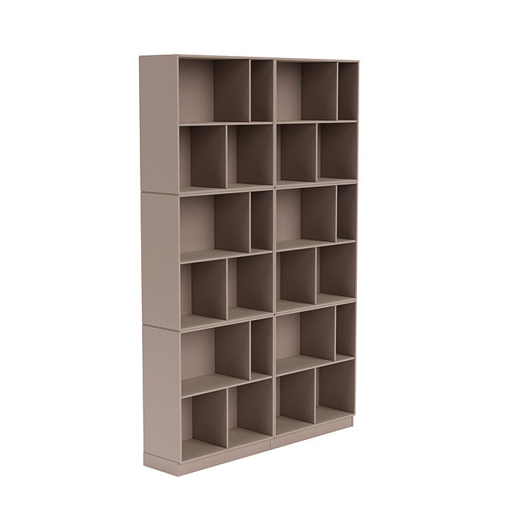 Montana Read Spacious Bookshelf With 7 Cm Plinth, Mushroom Brown