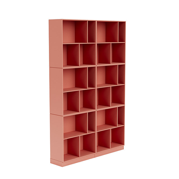 Montana Read Spacious Bookshelf With 7 Cm Plinth, Rhubarb Red