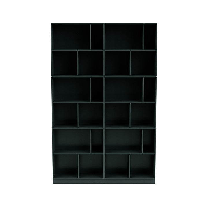 Montana Read Spacious Bookshelf With 7 Cm Plinth, Black Jade