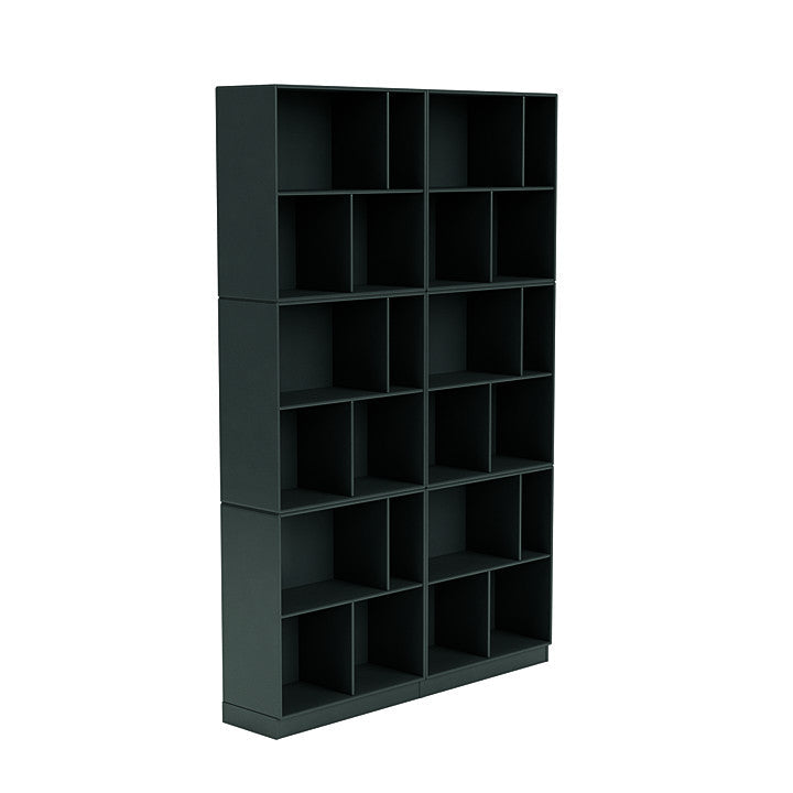 Montana Read Spacious Bookshelf With 7 Cm Plinth, Black Jade