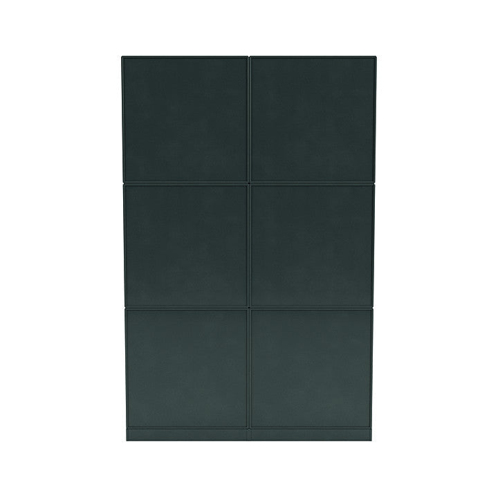 Montana Read Spacious Bookshelf With 7 Cm Plinth, Black Jade