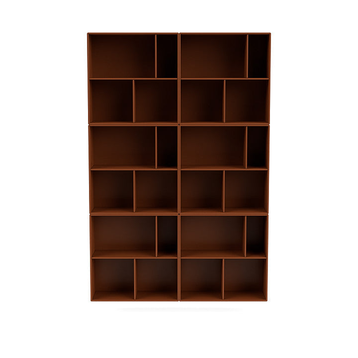 Montana Read Spacious Bookshelf With Suspension Rail, Hazelnut Brown