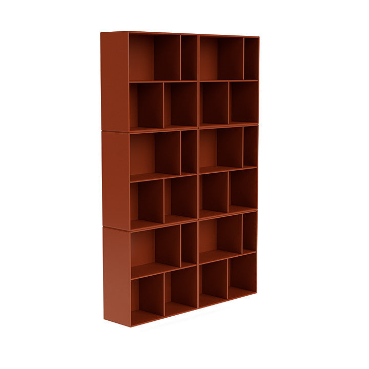 Montana Read Spacious Bookshelf With Suspension Rail, Hokkaido Brown