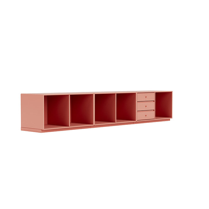 Montana Rest Bench With 3 Cm Plinth, Rhubarb Red