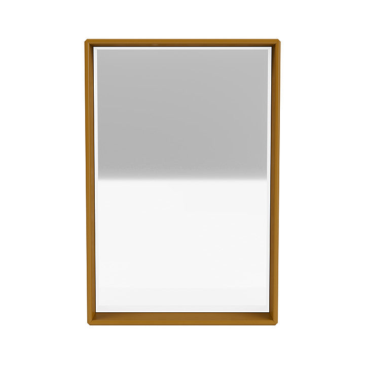 Montana Shelfie Mirror With Shelf Frame, Amber Yellow