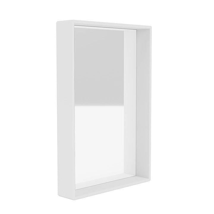 Montana Shelfie Mirror With Shelf Frame, New White