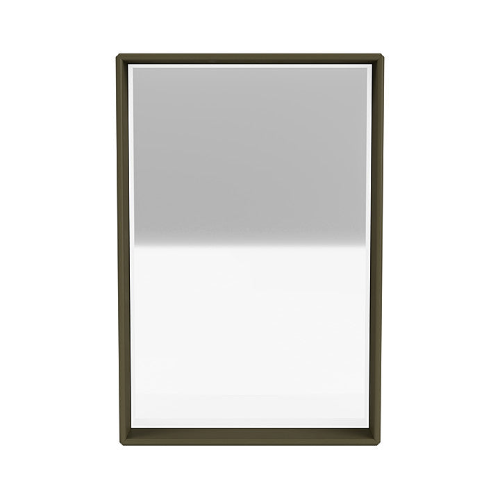 Montana Shelfie Mirror With Shelf Frame, Oregano Green