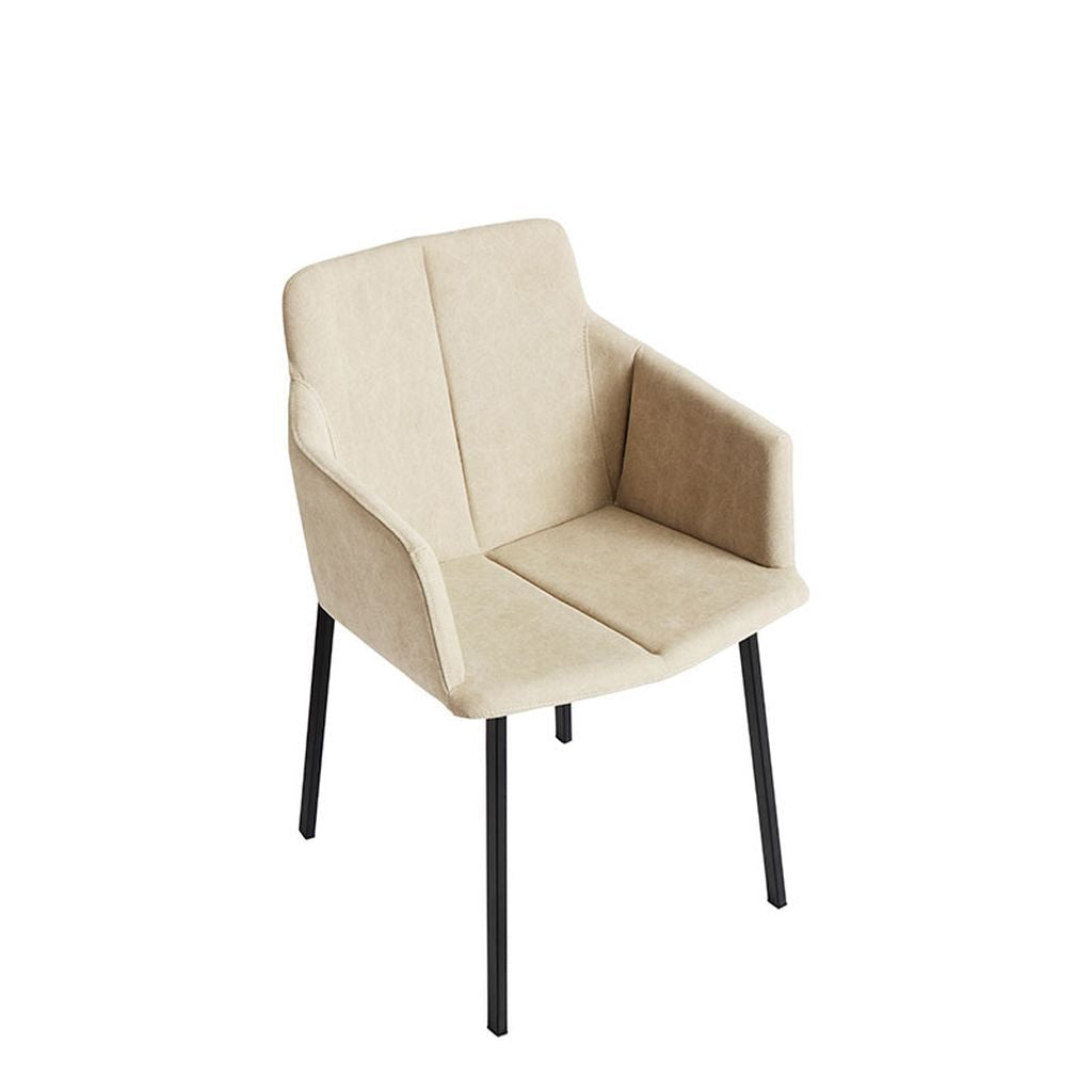 Muubs Chamfer Armchair, Dessert/Black