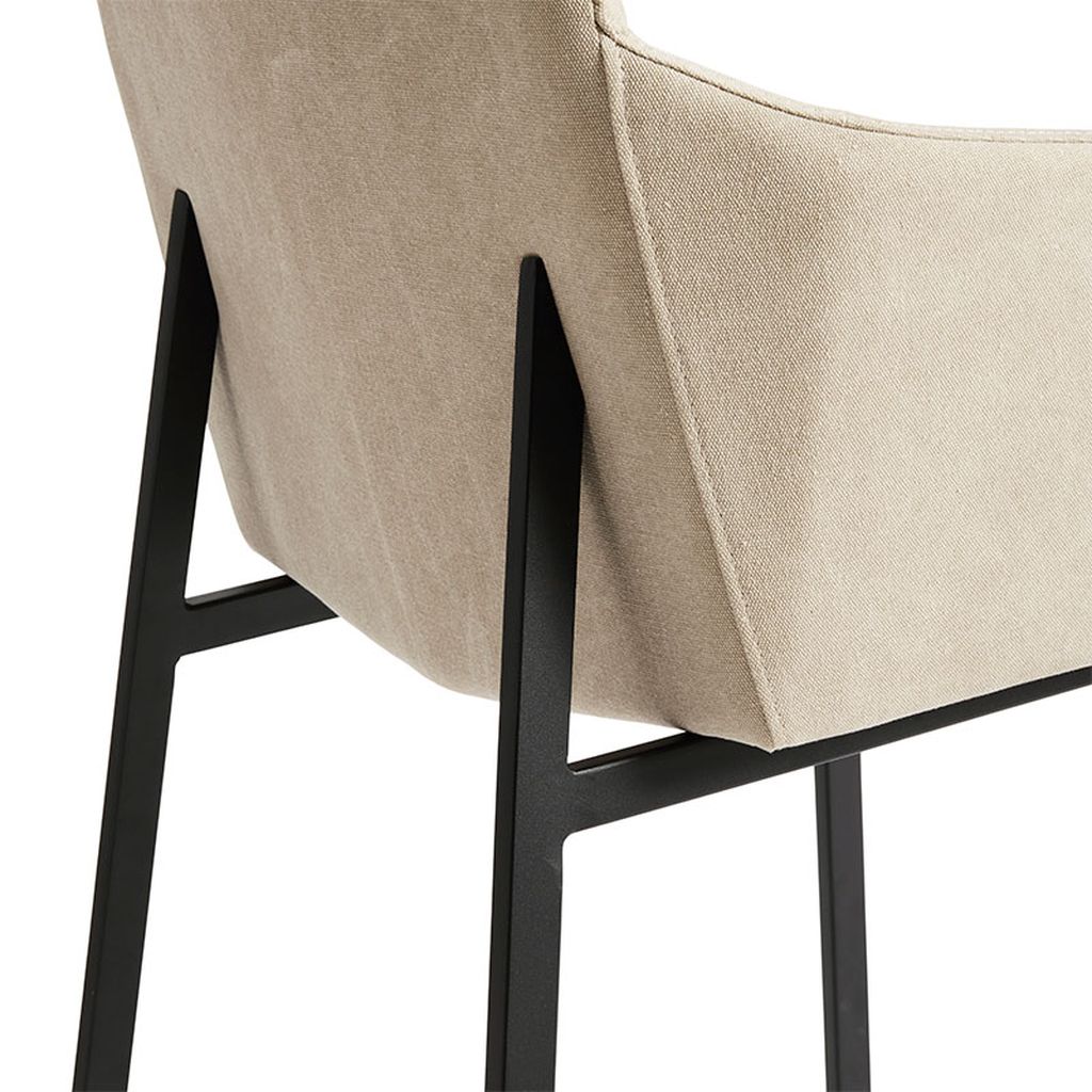 Muubs Chamfer Armchair, Dessert/Black